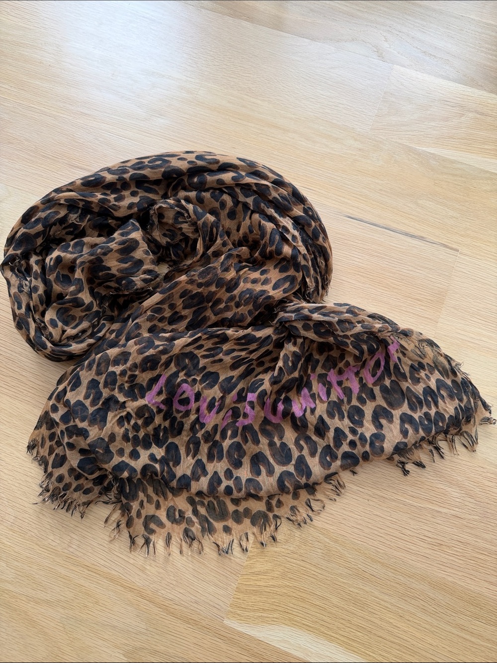 Louis Vuitton Stephan Sprouse Leopard-Print scarf